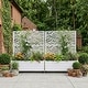 preview thumbnail 77 of 103, 72 in Metal Movable Planter Box with Trellis Privacy Screen Lockable Wheels