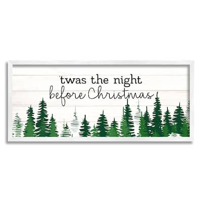 Stupell Night Before Christmas Trees Framed Giclee Art Design by Kim Allen