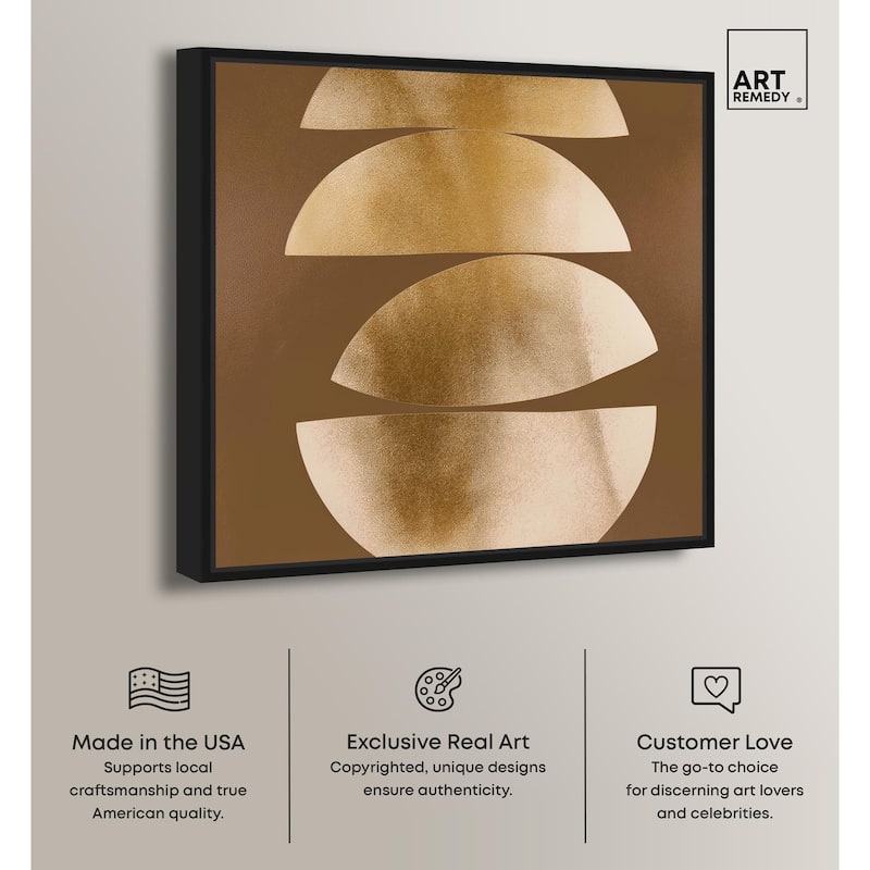 Golden Crescents II Canvas by Art Remedy