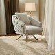 preview thumbnail 1 of 1, Luis Upholstered Velvet Accent Chair Cream