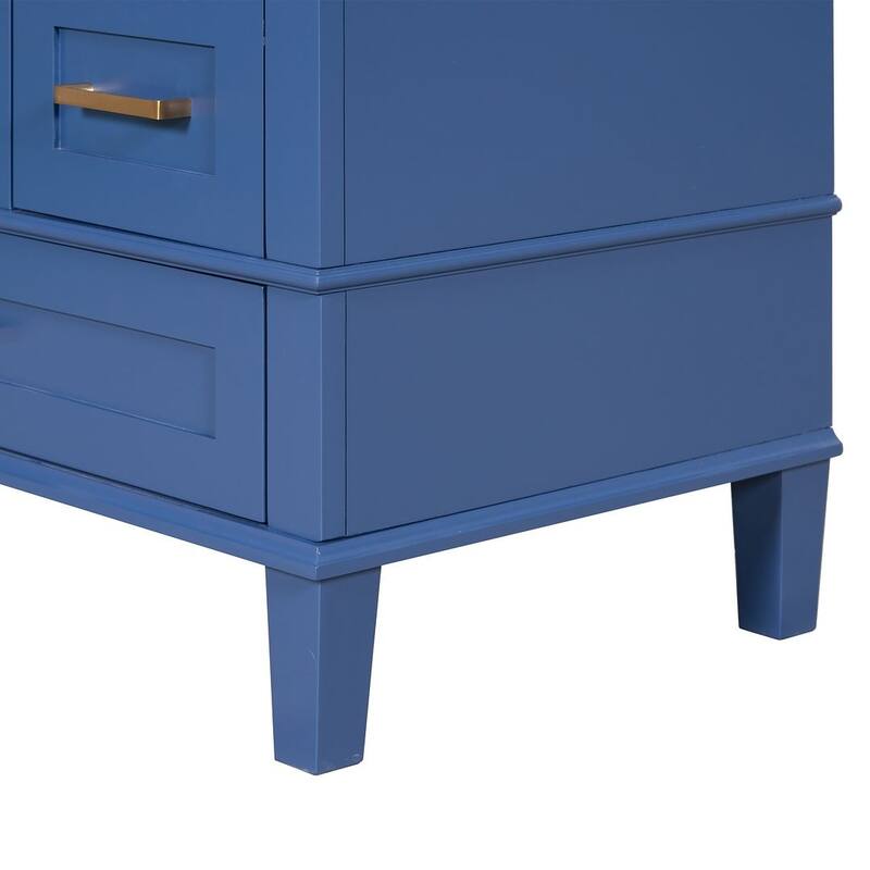 30" Elegantly Modern Bathroom Vanity with Sink Combo Set and 1 Soft Closing Door and 3 Drawers