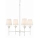 preview thumbnail 1 of 9, Crystorama Lighting Group 534 Broche 4 Light 28" Wide Chandelier with Matte White