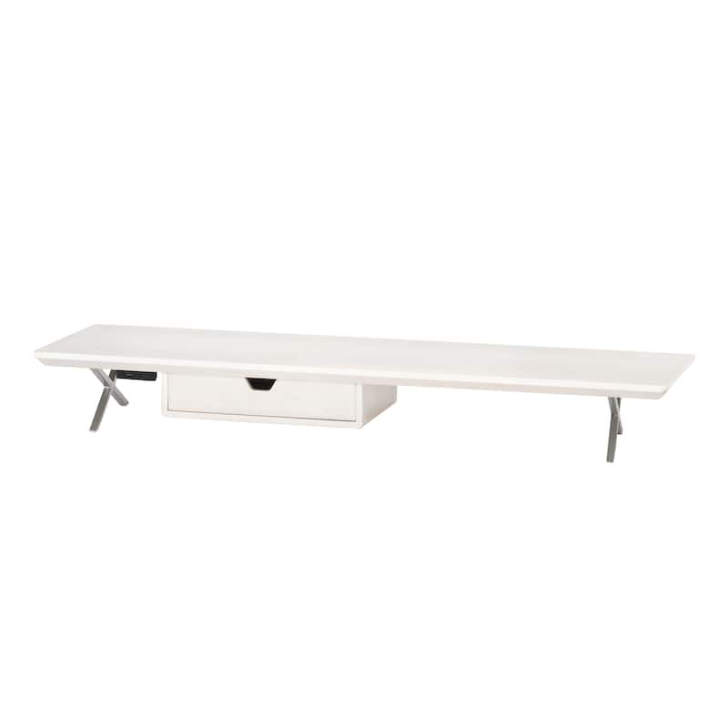 Jani Wood Monitor Stand Riser Desk - Ergonomic Design Stand, Desktop Organizer Table for Home, Office Workspace, Gaming Desk