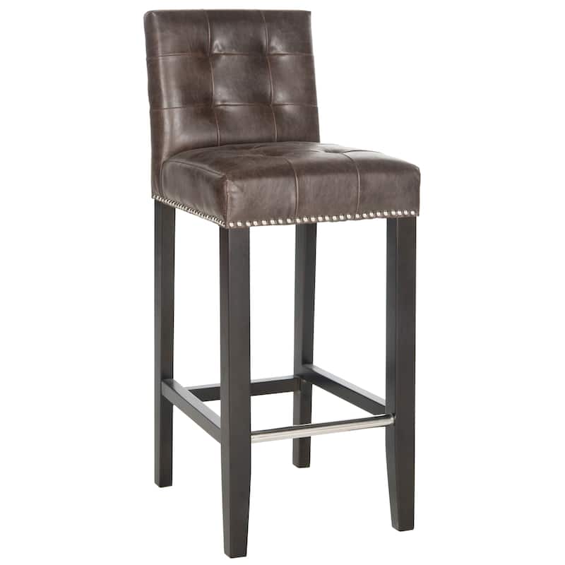 SAFAVIEH Thompson Antique Brown Bar Stool 30-inch - 16.7" x 20.1" x 40.6"