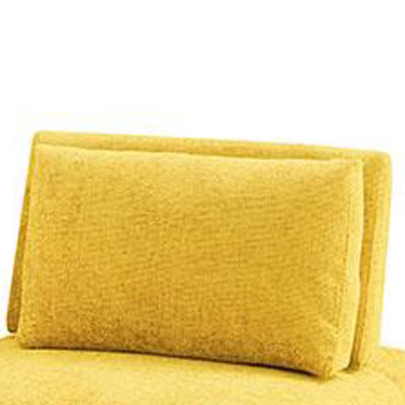 Stavan Modular Curved 2 Seat Sofa, Ottoman, Yellow Adjustable Back
