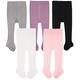 preview thumbnail 1 of 4, CozyWay Cable Knit Leggings, 5 pair, white/black/lightgray/pink/purple