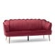 preview thumbnail 60 of 62, Reitz Glam Velvet Shell Sofa by Christopher Knight Home - 76.25" L x 29.25" W x 33.50" H