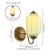 preview thumbnail 15 of 23, 1-Light Vintage Aged Antique Brass Finish Lantern Shaped Wall Light with Milk/Green Glass for Bedroom, Hallways