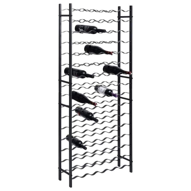 vidaXL Wine Rack Bottle Holder Wine Storage Organizer for Pantry Kitchen Metal