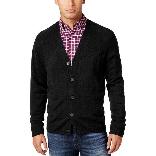 marled button front cardigan