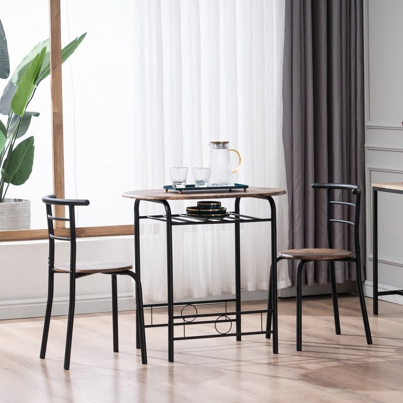 Volmer 3 piece compact dining set deals