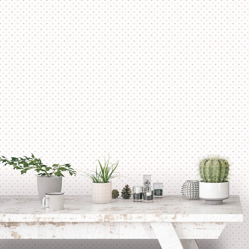 Galerie Wallcoverings Miniatures 3 Mini Floral Motif Design Vinyl on Non-woven Matte Wallpaper Roll