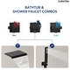 preview thumbnail 4 of 28, Waterfall Tub Faucet with Rough-in Valve,Wall Mounted Tub Spout with Handheld Shower