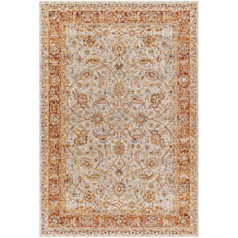 Livabliss Transitional Mona Lisa Medallion Area Rug - 5' x 7'5" - Ivory/Tan