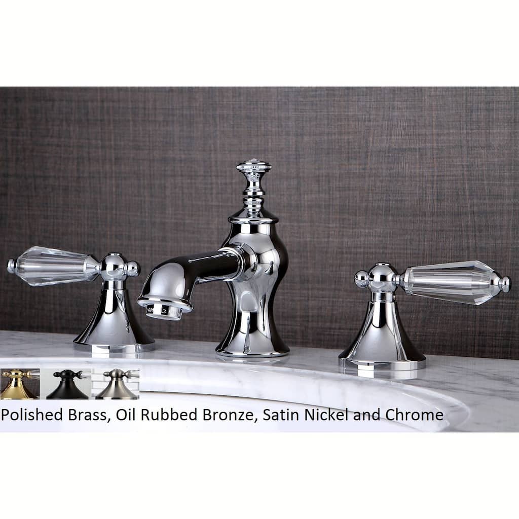 Kingston Brass Crystal Widespread Bathroom Faucet