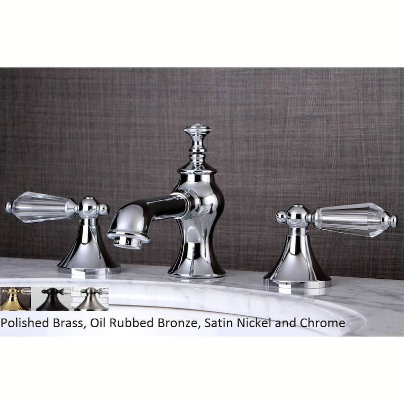 Kingston Brass Crystal Widespread Bathroom Faucet