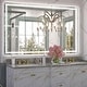 preview thumbnail 50 of 52, LED Bathroom Vanity Mirror Wall Mounted with Double Light Strip, 3-Color Dimmable, Anti-Fog, HD Tempered Glass, UL-Listed, ETL