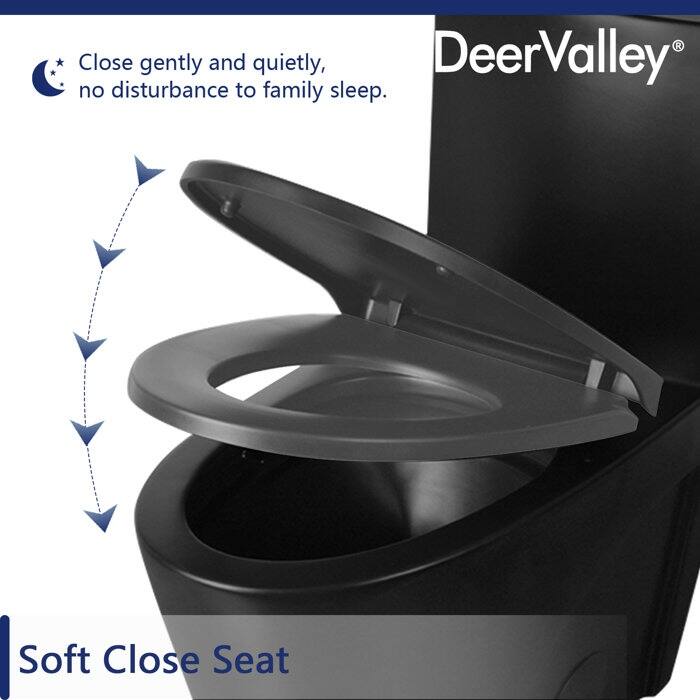 Ace 1.6 GPF Dual-Flush Toilet Modern Elongated One-Piece Toilet for Floor Mounted Glazed Surface (Seat Included)
