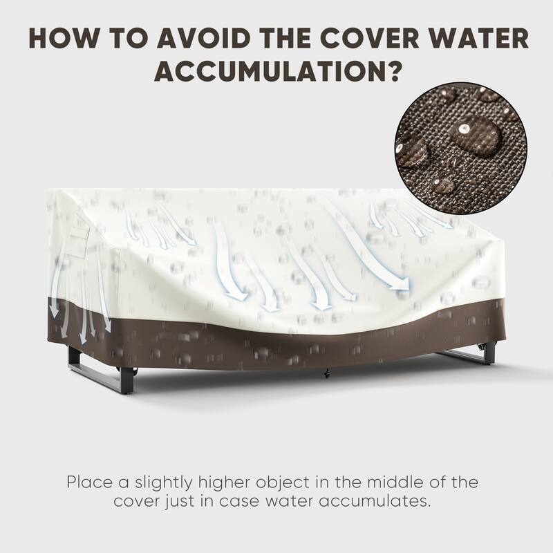 Pocassy Outdoor Sofa Chair Cover Heavy-Duty Waterproof Anti-UV Furniture Protector