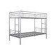 preview thumbnail 8 of 27, Twin over Twin Size Metal Bunk Bed, Heavy-duty Sturdy Metal, Noise Reduced Design, Safety Guardrail