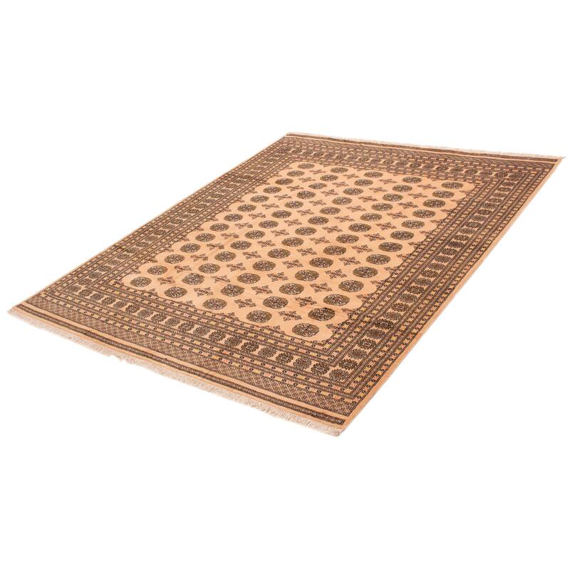 ECARPETGALLERY Hand-knotted Finest Peshawar Bokhara Beige Wool Rug - 8'1 x 9'11