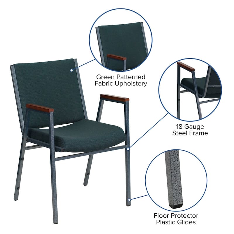 Heavy Duty Stackable Arm Chair (Set of 4) - 21"D x 21"W x 31"H