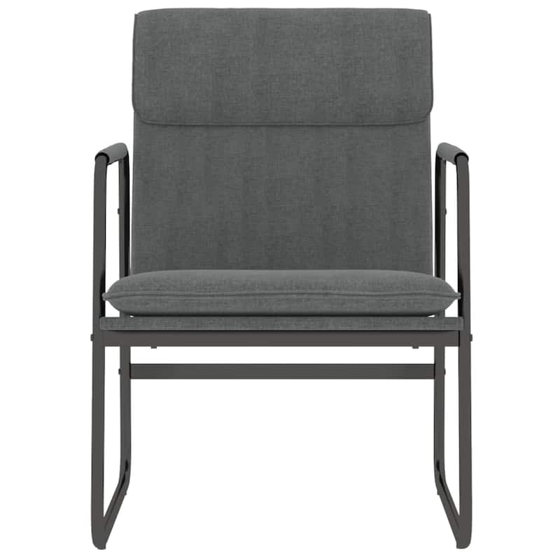 vidaXL Lounge Chair Dark Gray 21.7"x25.2"x31.5" Fabric - 21.7" x 25.2" x 31.5"