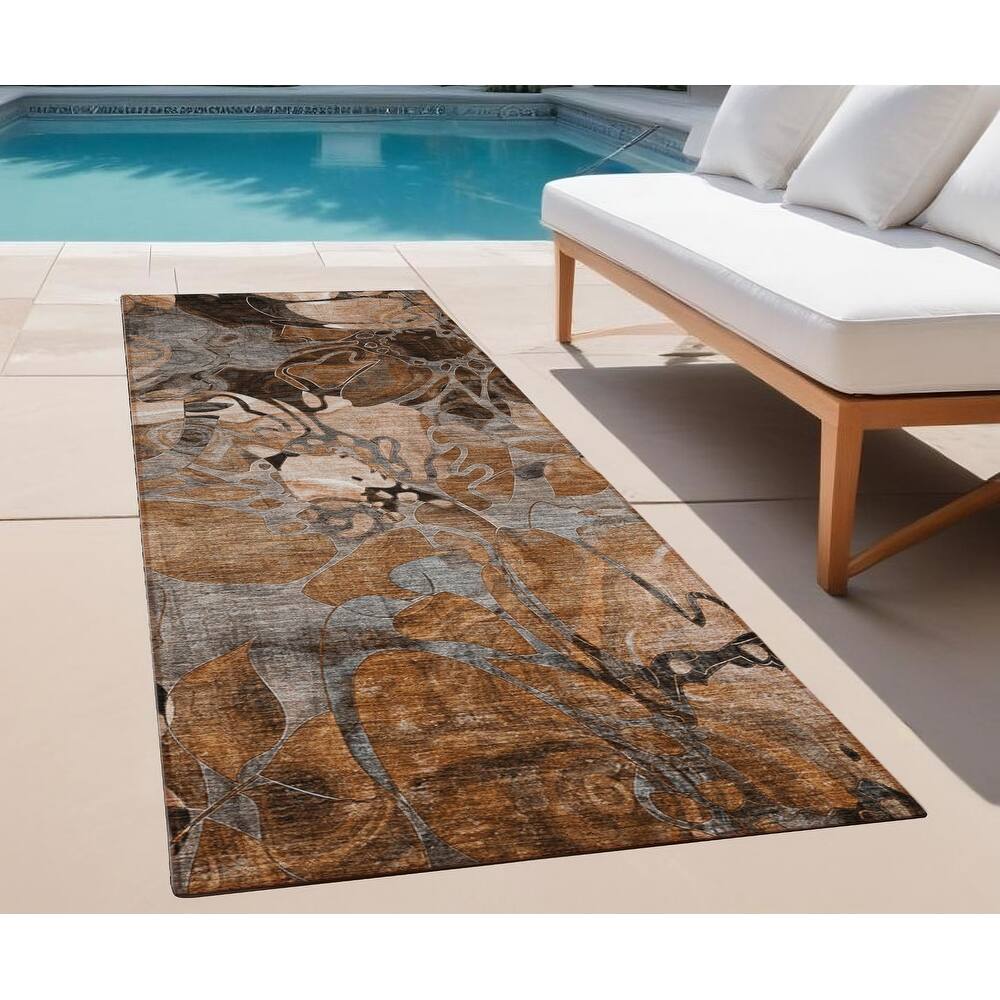 Alrira Artistic Abstract Weather Resistant Versatile Elegance Outdoor Rug