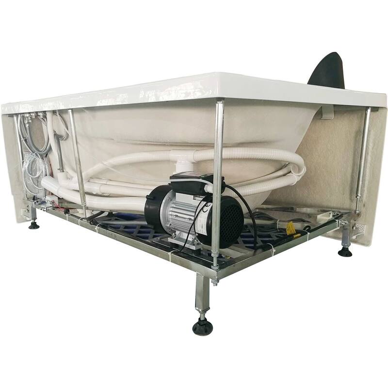 Eago 59" Acrylic Whirlpool Bathtub for Alcove Installations with