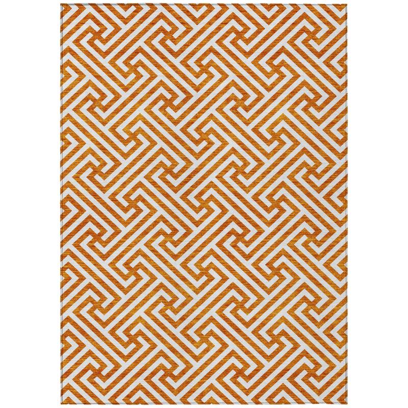 HomeRoots Geometric Transitional Rectangle Outdoor Rug