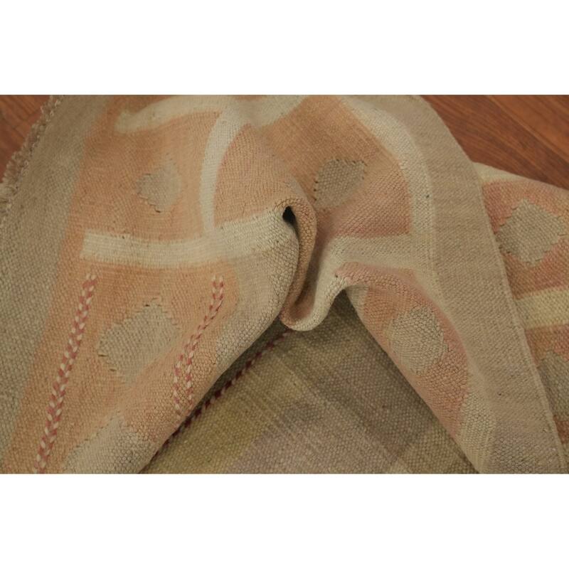 Hand Woven Southwestern Wool Brown Geometric Area Rug - 5' 11'' X 4' 0''