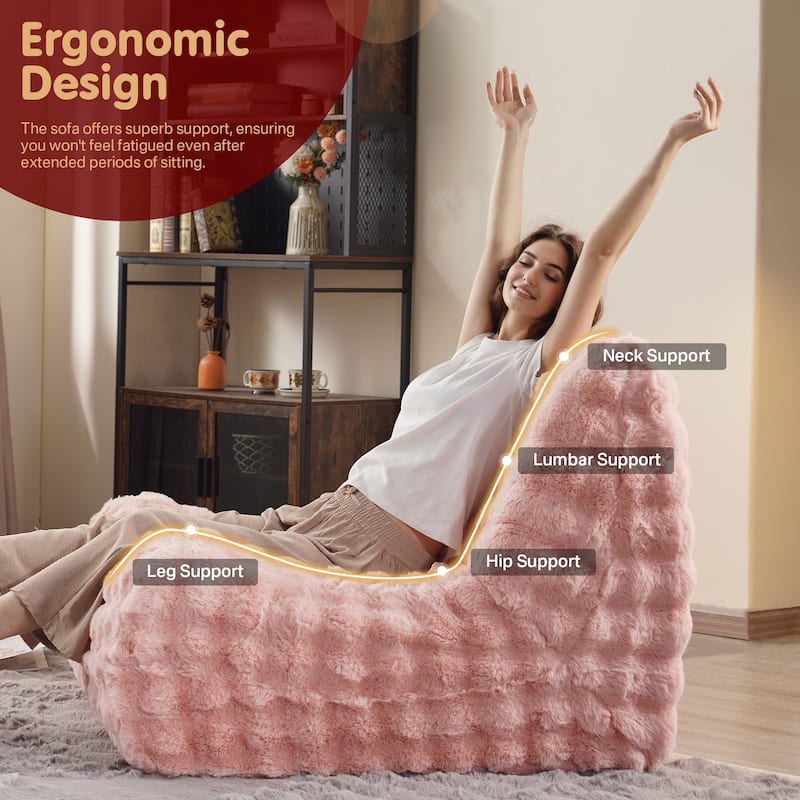 OVIOS Cloud-Like Plush Bean Bag Chair (Reinforced Pile Edition)