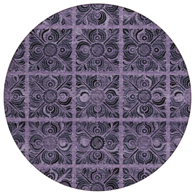 Machine Washable Indoor/ Outdoor Chantille Mosic Rug