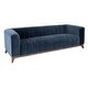 preview thumbnail 17 of 18, SAFAVIEH Couture Dixie Modern Channel Tufted Velvet Sofa - 90.9" W x 34.6" L x 28" H