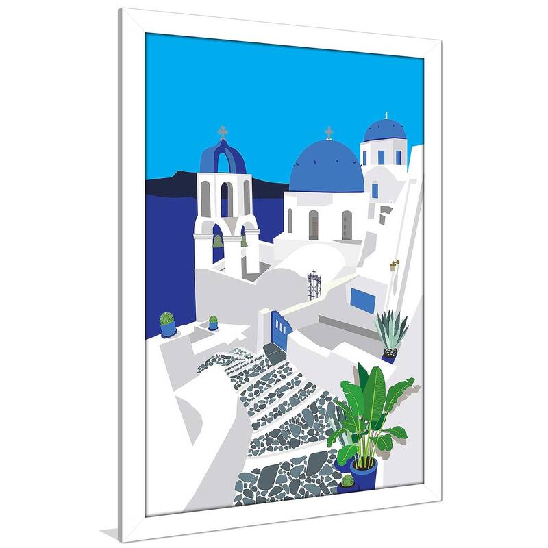 "Santorini Architecture" Print on Acrylic.