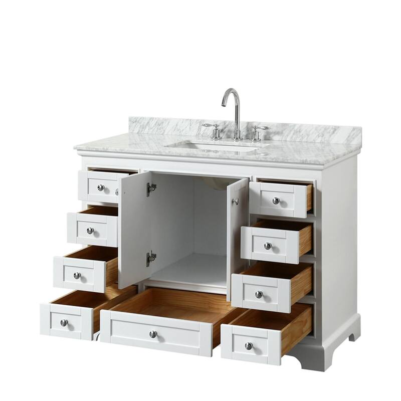 Wyndham Collection Deborah 48" Free Standing Single Vanity Set with