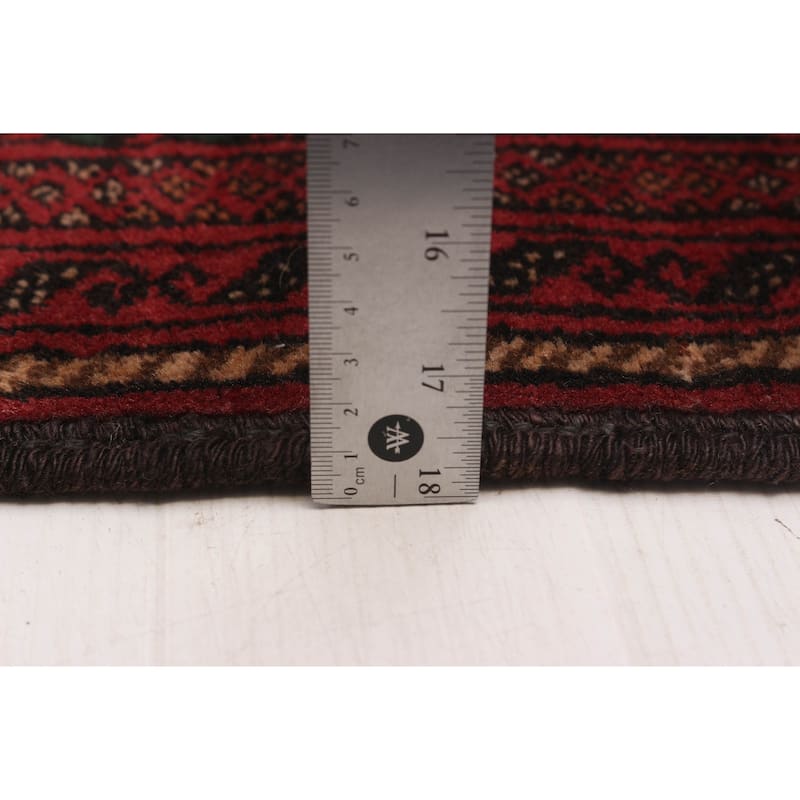 ECARPETGALLERY Hand-knotted Teimani Red Wool Rug - 3'6 x 9'9