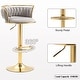 preview thumbnail 181 of 198, Modern Velvet Adjustable Swivel Bar Stools Set of 2