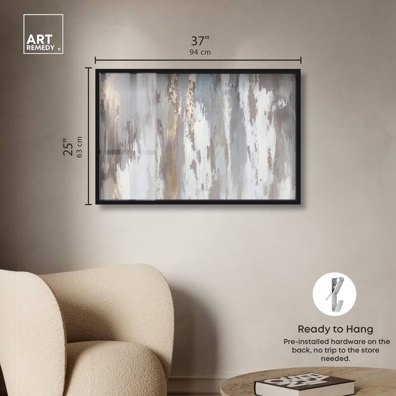 Flooding Gold I Shadowbox by Art Remedy