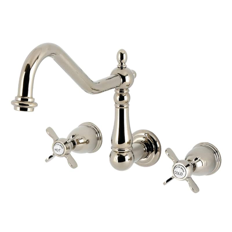 Kingston Brass Essex Two-Handle Wall Mount Roman Tub Faucet - Polished Nickel