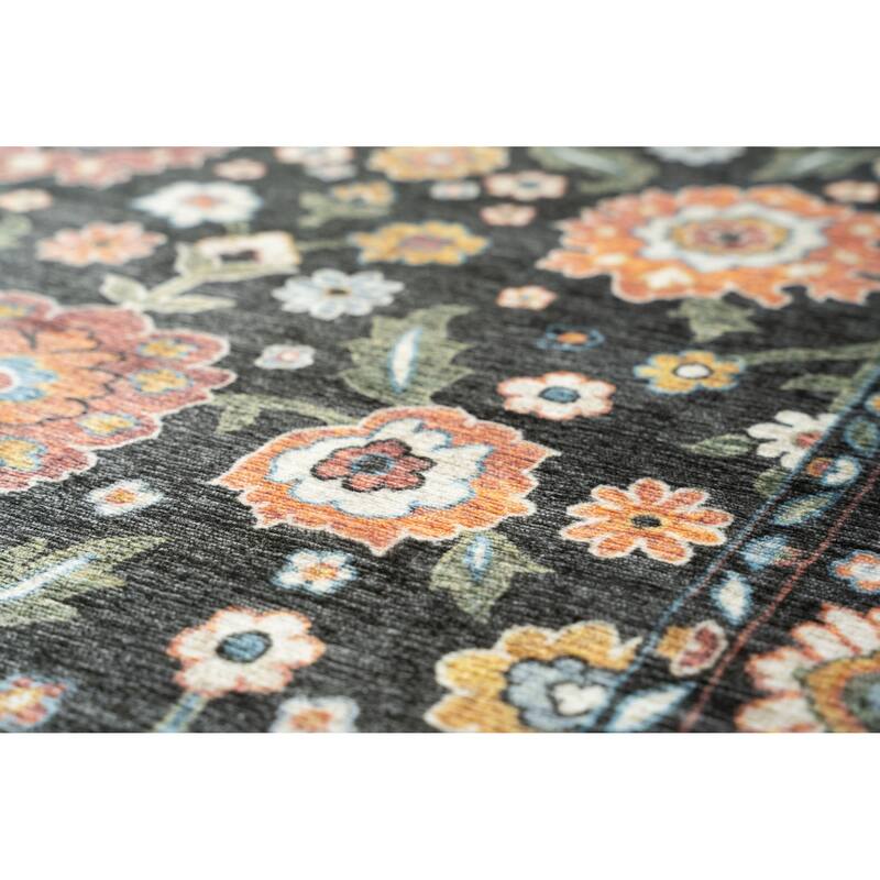 Smart Wash Ambient Glam Oriental Indoor Polyester Area Rug