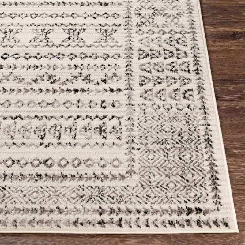Livabliss Freddie Nordic Bordered Area Rug