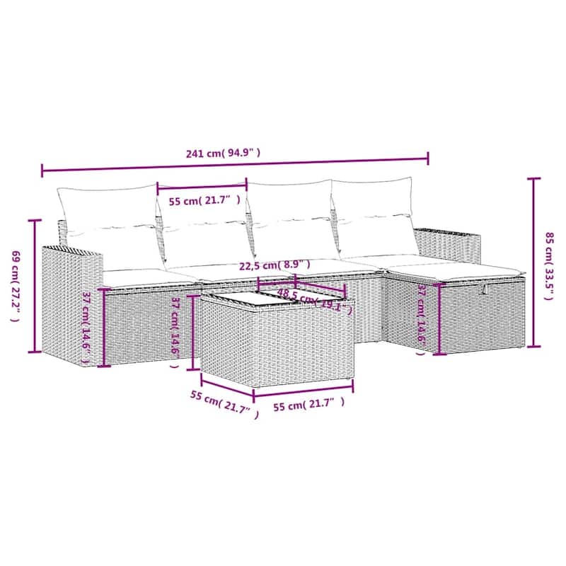 vidaXL Garden Sofa Set