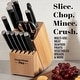 preview thumbnail 7 of 6, Granitestone Pro NutriBlade 14 Piece Stainless Steel Black Knife Set with Wooden Block
