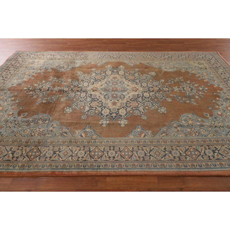 Sarouk Persian Vintage Area Rug Handmade Wool Carpet - 6'11"x 10'3"