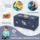preview thumbnail 21 of 31, Costway Kids Upholstered Storage Ottoman Bench Versatile Toy Chest - See Details
