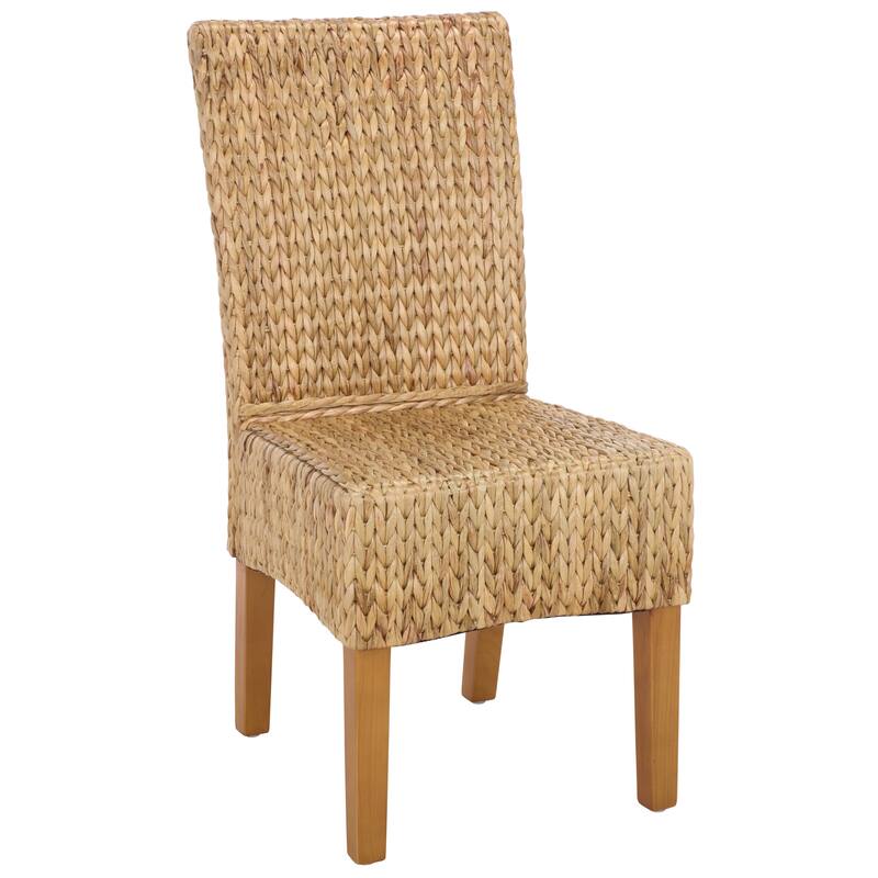 SAFAVIEH Clemensa Natural Dining Chair (Set of 2) - 18.1" x 22.8" x 39" - 18"W x 23"D x 39"H