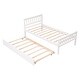 preview thumbnail 8 of 7, Twin Bed with Pull-Out Trundle and Sturdy Frame for Extra Sleeping Space