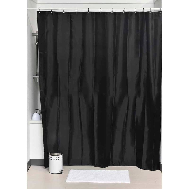 Extra Long Shower Curtain Polyester 12 Rings 79"L x 71"W