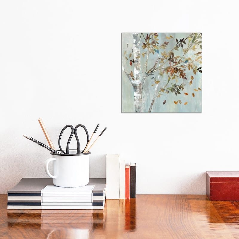 iCanvas "Birch With Leaves I" by Allison Pearce Canvas Print - 12x12x1.5